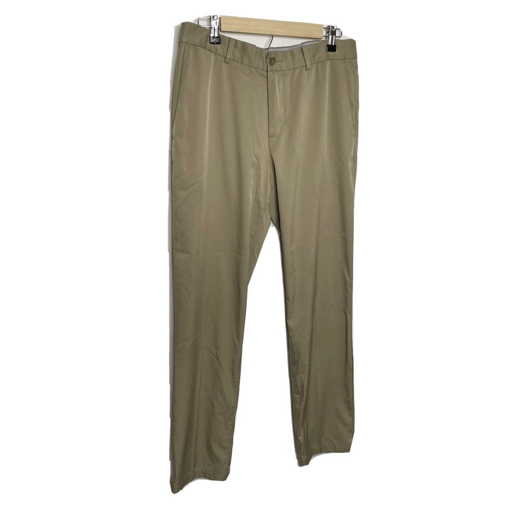 Nike Mens Flex Golf Pants Dri-Fit Flat Front Khaki Standard Size 32X32 Beige